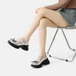 Multi-Strap Silver Platform Mary Janes Sneakers​ - Image 6