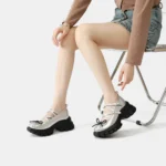 Multi-Strap Silver Platform Mary Janes Sneakers​ - Image 7