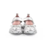 platform matte silver mary jane sneakers