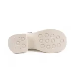 simple off white buckle strap platform mary janes